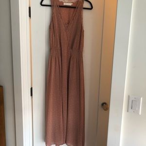 Polka dot wrap maxi dress